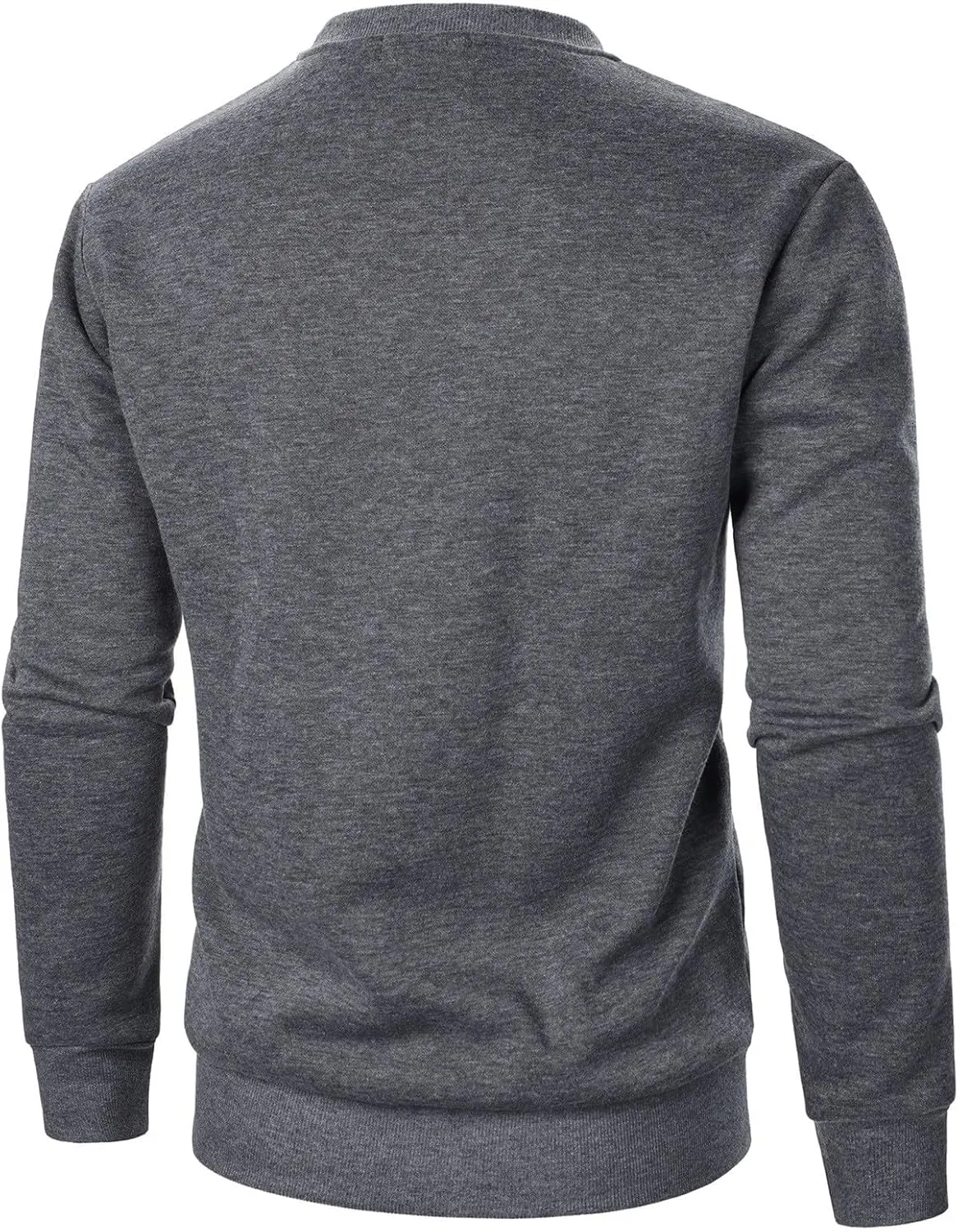 ZYXTIM Men's Sherpa Lined Sweatshirt Fleece Crewneck Long Sleeve Thermal Thick Winter Pullover Top Sweater Warm John Shirts